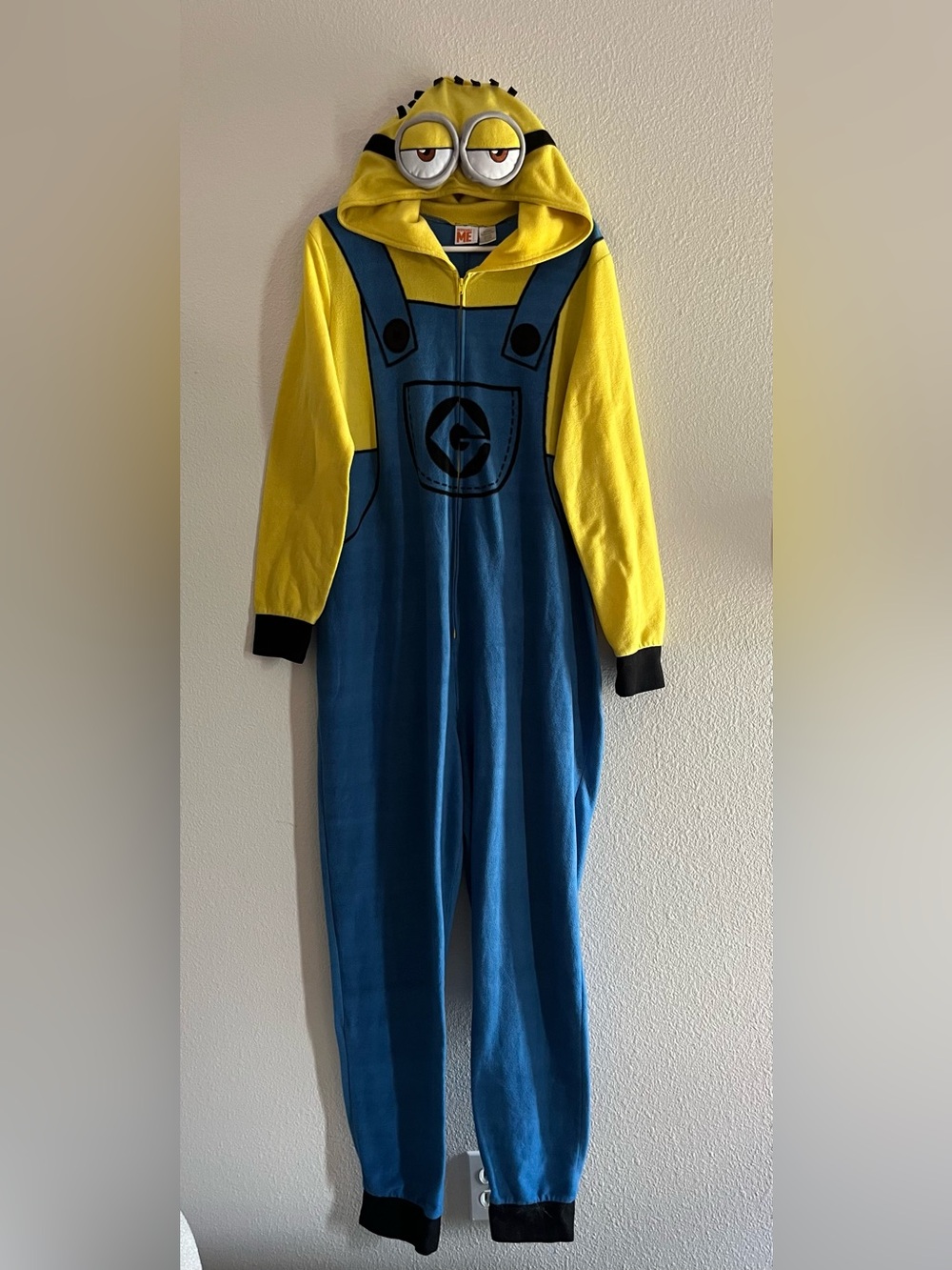 Universal Despicable Me Yellow & Blue Fleece Hoodie Onesie